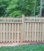 Shadowbox Fence with Picket Balustrade