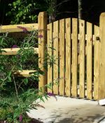 Split Rail Fence With Scalloped Gate