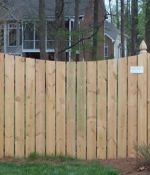 Semi-Private, Dipped Fence with French Gothic Posts
