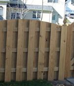 Scalloped, Shadowbox Fence with French Gothic Posts