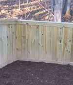 Capped Privacy Fence with Decorative Post Caps