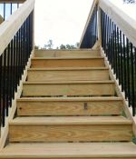 Stair Railing with Metal Balusters  