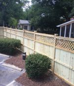 Nice 8' lattice top fence for PNC Bank